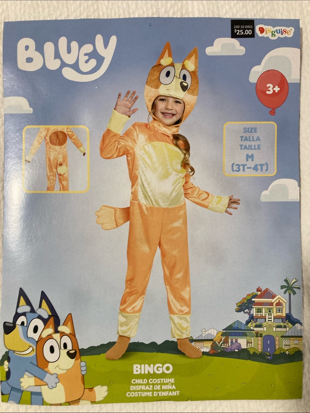 Bingo kids costume size 3T-4T